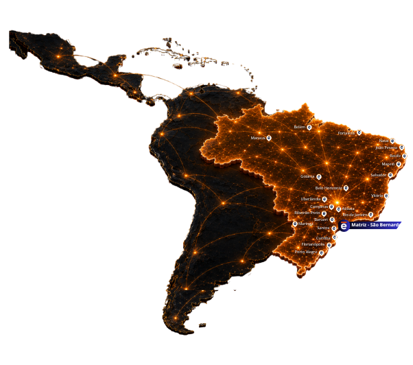 Mapa - Área de Atuação